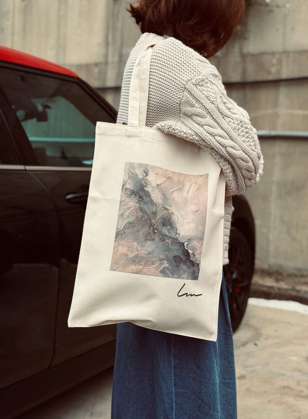 ART BAG 艺术家抽象画帆布包-错位 - 其他 - 棉 白色