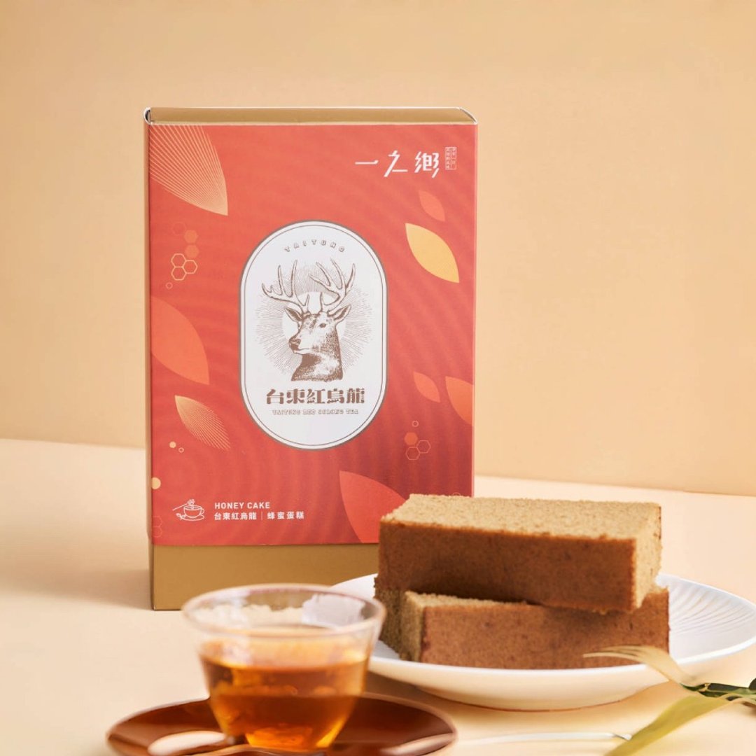 【一之乡】红乌龙蜂蜜蛋糕235g(附提袋) - 蛋糕/甜点 - 新鲜食材 红色