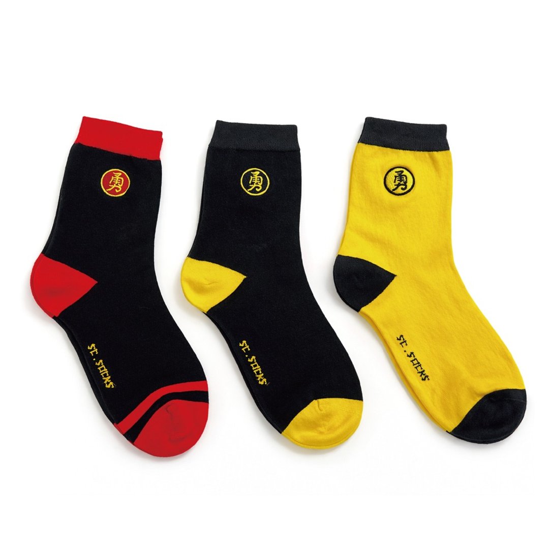 【AREXSPORT】勇者无惧 SC.SOCKS-勇字袜 - 白沙屯 绕进 棉袜 健行袜 - 袜子 - 棉 黄色