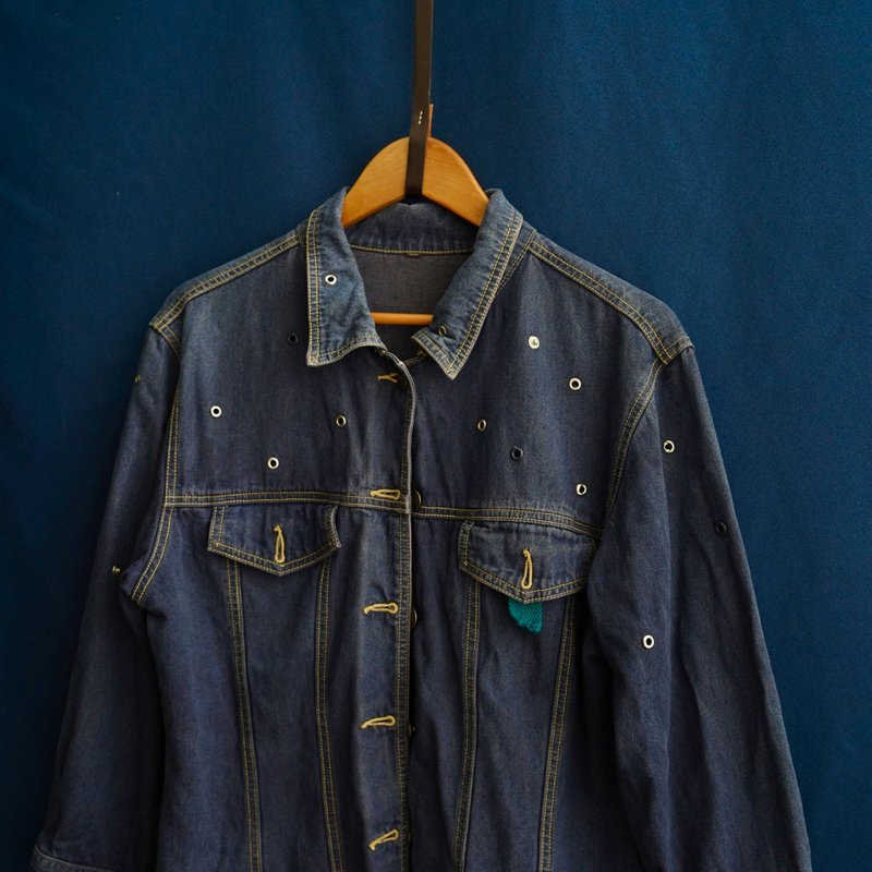 改造手洗感牛仔外套古着外套 vintage - 女装休闲/机能外套 - 棉．麻 蓝色