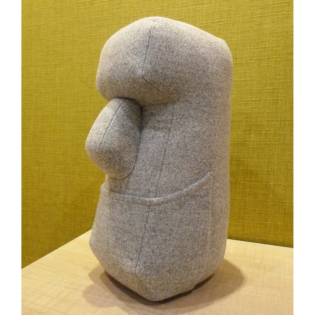 【 Smiling Moai 】摩艾石像－阿摩 - 枕头/抱枕 - 其他材质 灰色