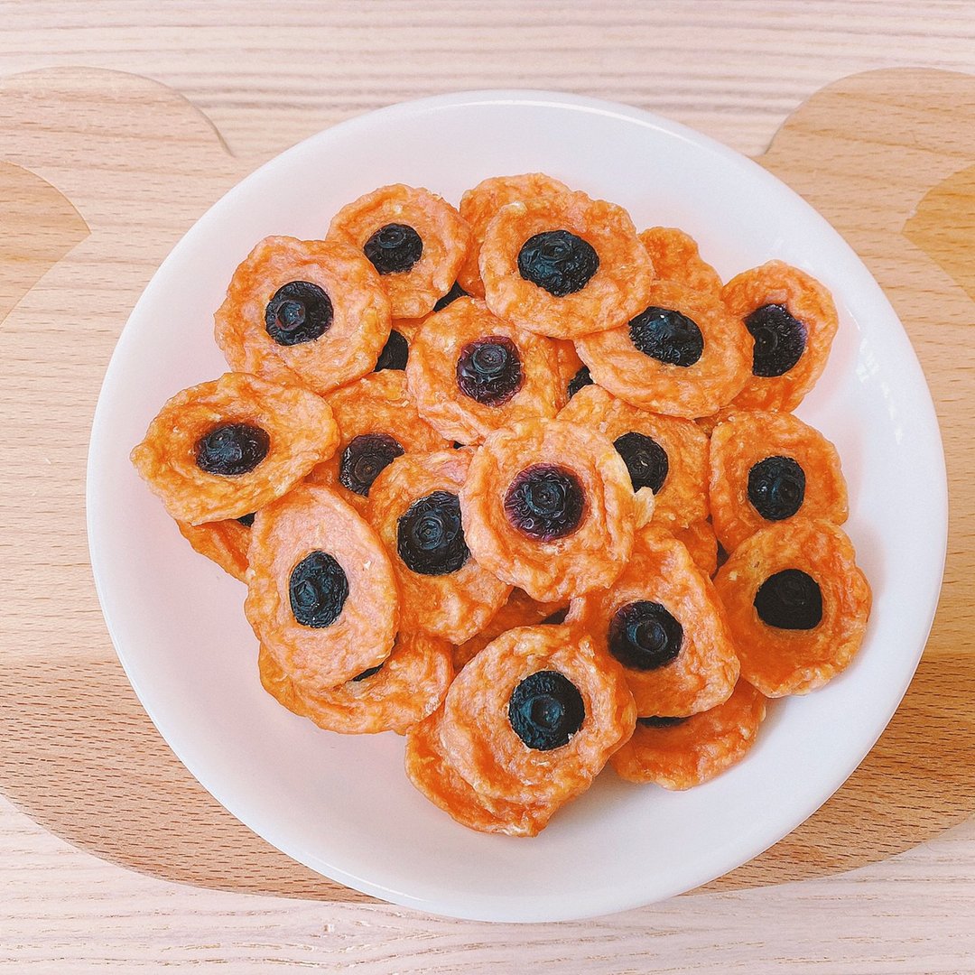 【整颗新鲜蓝莓】蓝莓鸡肉饼50G - 零食/点心 - 新鲜食材 白色