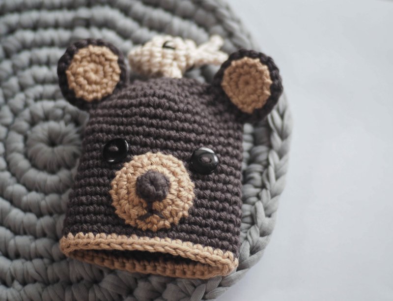 Knitted keys cover - 钥匙链/钥匙包 - 其他材质 咖啡色