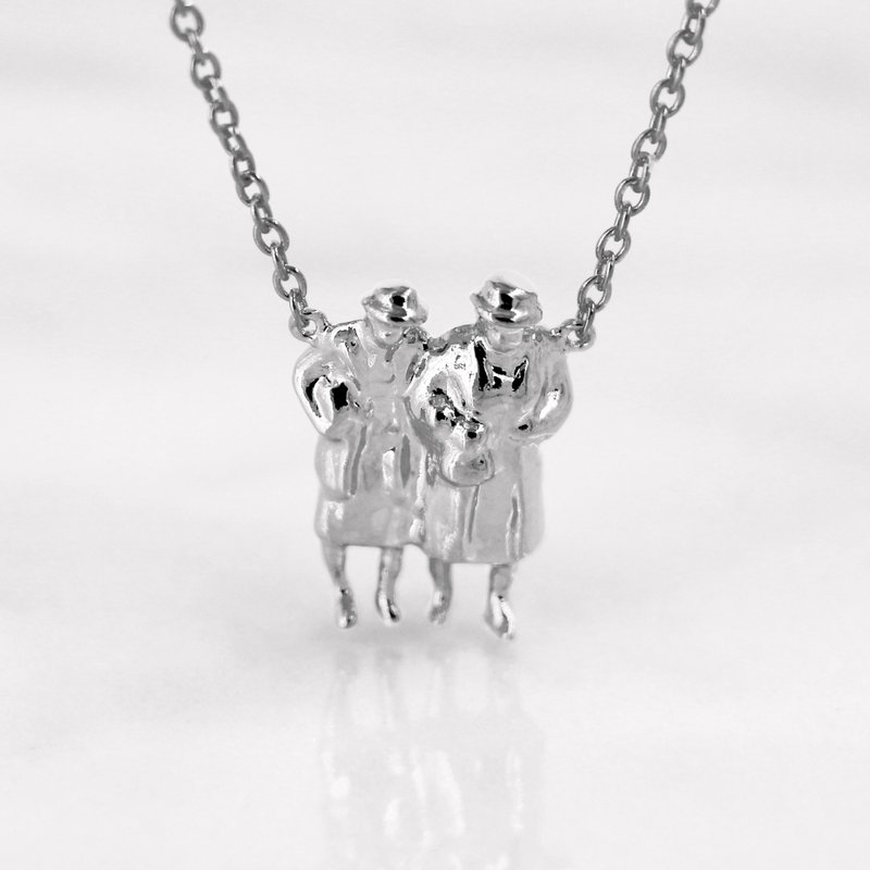 Da Things 925 纯银 岁月知己 吊咀连颈链 - 项链 - 银 银色