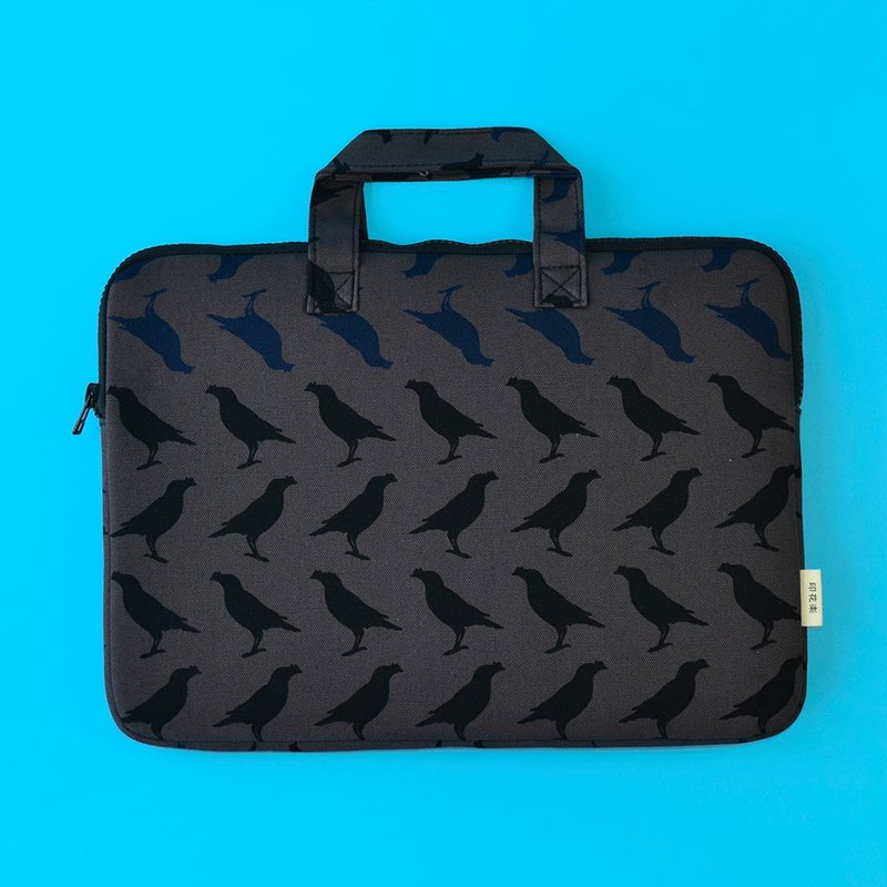 13寸笔电收纳包/台湾八哥5号/工匠灰黑 - 平板/电脑保护壳 - 棉．麻 黑色