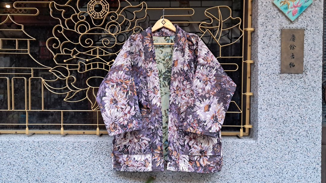 AMIN'S SHINY WORLD 莫内的紫色浪漫花园 KIMONO - 女装休闲/机能外套 - 棉 紫色