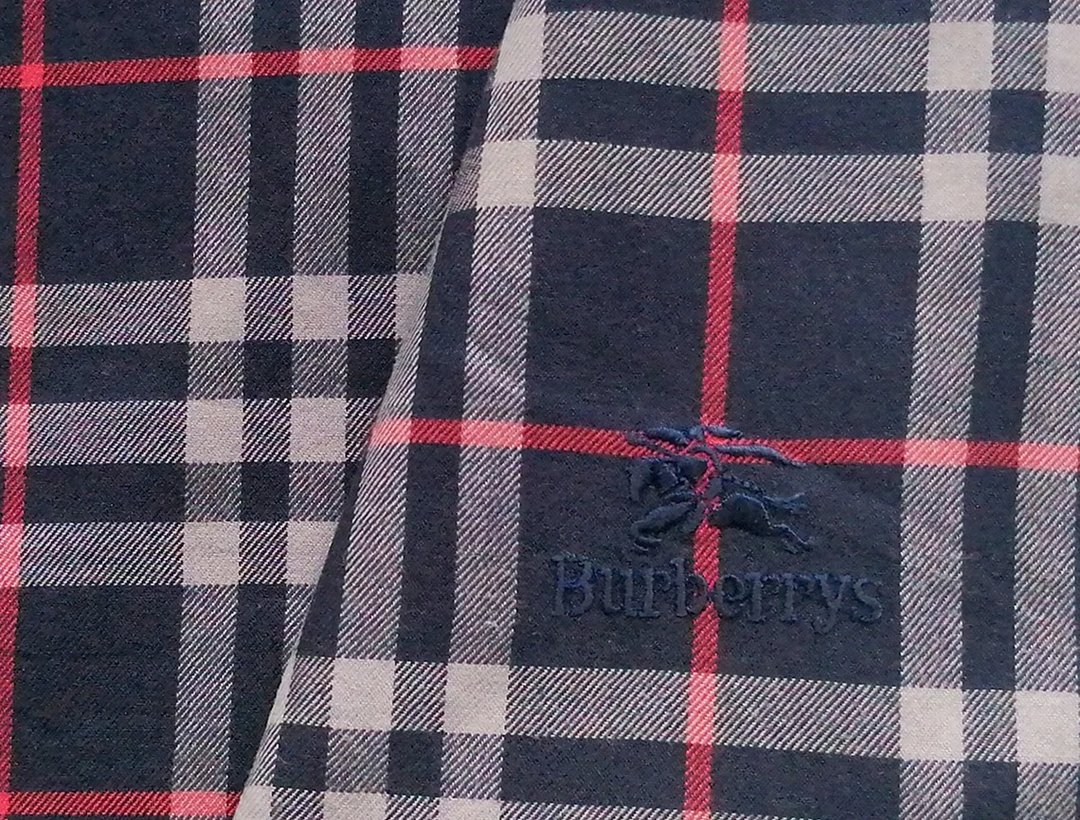 Burberry 蓝色 Nova Check 古董手帕 - 口袋巾 17 x 17 英寸 - 手帕/方巾 - 棉 蓝色