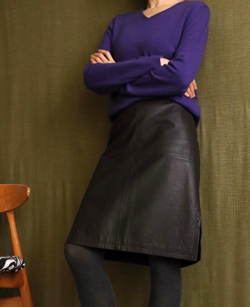 罗曼紫喀什米尔 V 领羊毛毛衣 春季换季 日本购入古着 尺寸 S/M - 女装针织衫/毛衣 - 羊毛 紫色