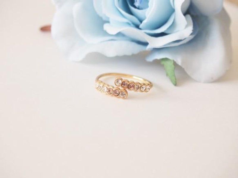 swarovski crystal ring - 戒指 - 其他金属 