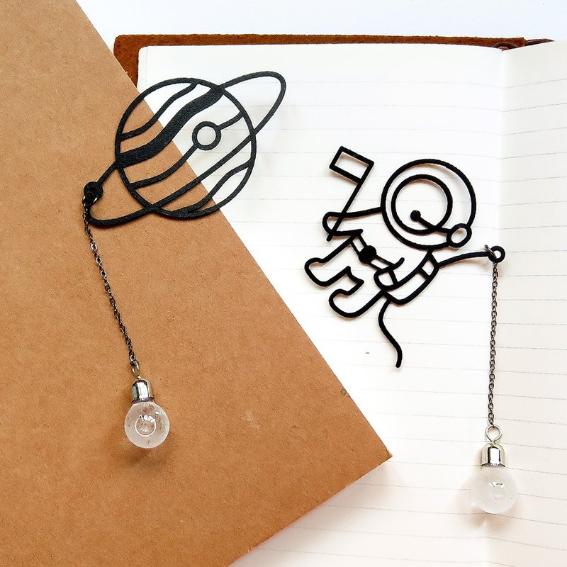 宇宙星球B612·太空人·碎钻【天气瓶书签】风暴瓶。可代写卡片 - 书签 - 玻璃 黑色