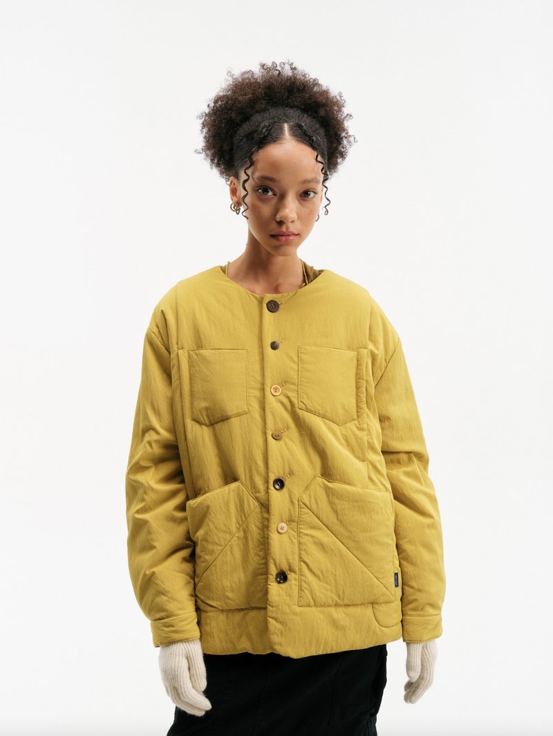 隙柔 / 无领轻薄棉衣外套 - 女装休闲/机能外套 - 其他材质 多色