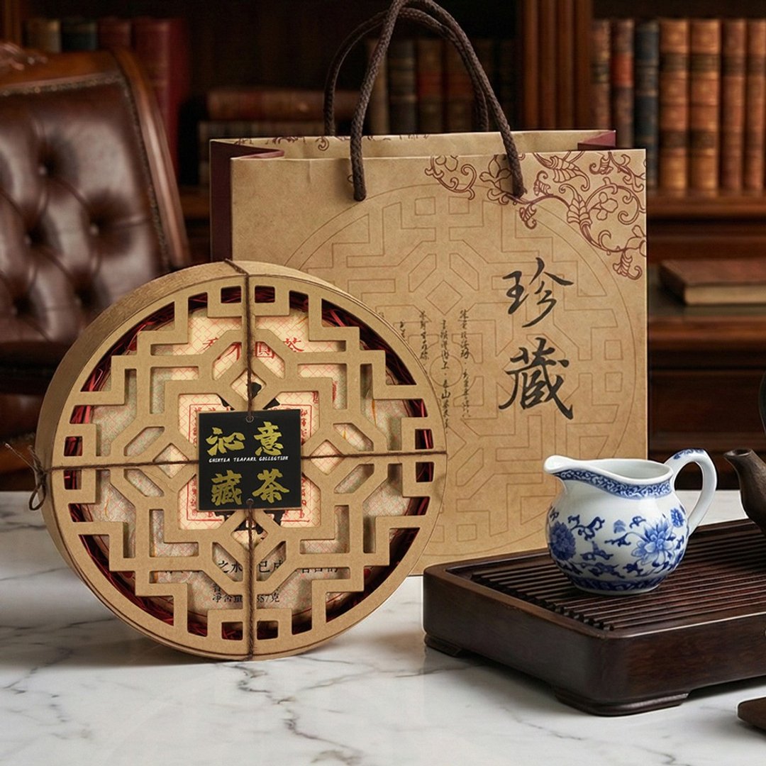 冰岛普洱茶-2017年生茶饼-高山古树纯料-限量春摘 - 茶 - 纸 卡其色