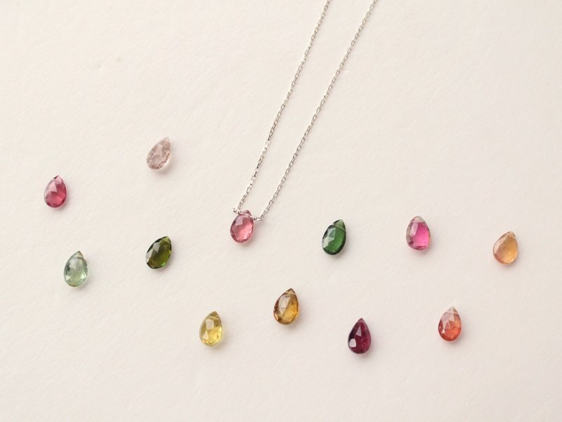 Journal-落入凡间的彩虹 (旺夫石)玻璃体巴西碧玺雨滴925银项链 - 项链 - 宝石 