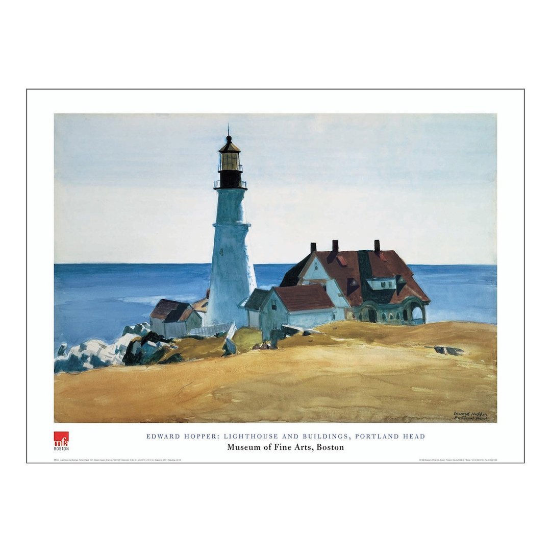 【原版海报】Edward Hopper : Lighthouse & Buildings - 海报/装饰画/版画 - 纸 