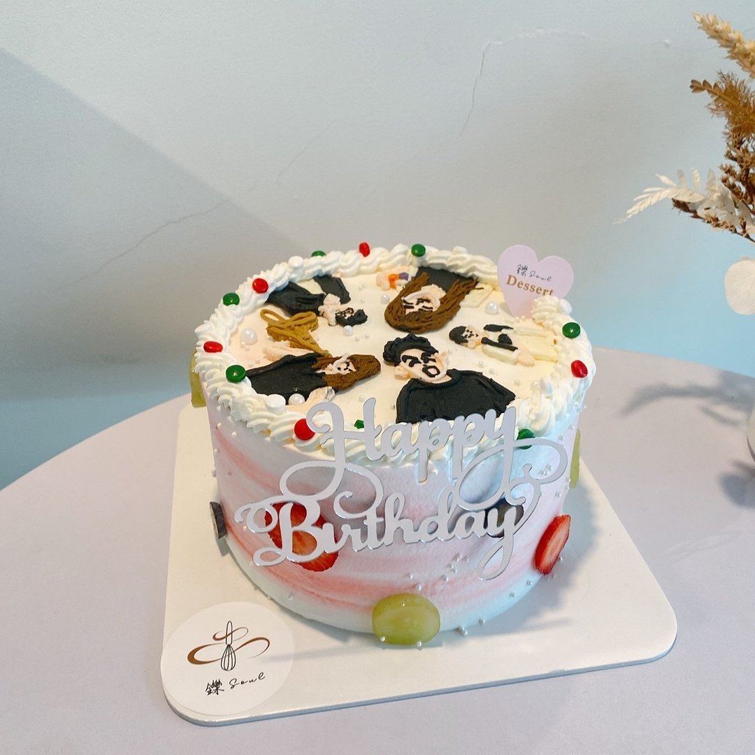 好友庆生会 当月寿星 可爱大头绘图 生日蛋糕 铄甜点 定制化 自取 - 蛋糕/甜点 - 新鲜食材 