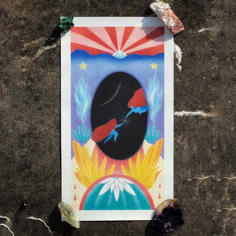 XXI. 明 Light。黑泉神谕卡 艺术复制画 - 海报/装饰画/版画 - 纸 多色