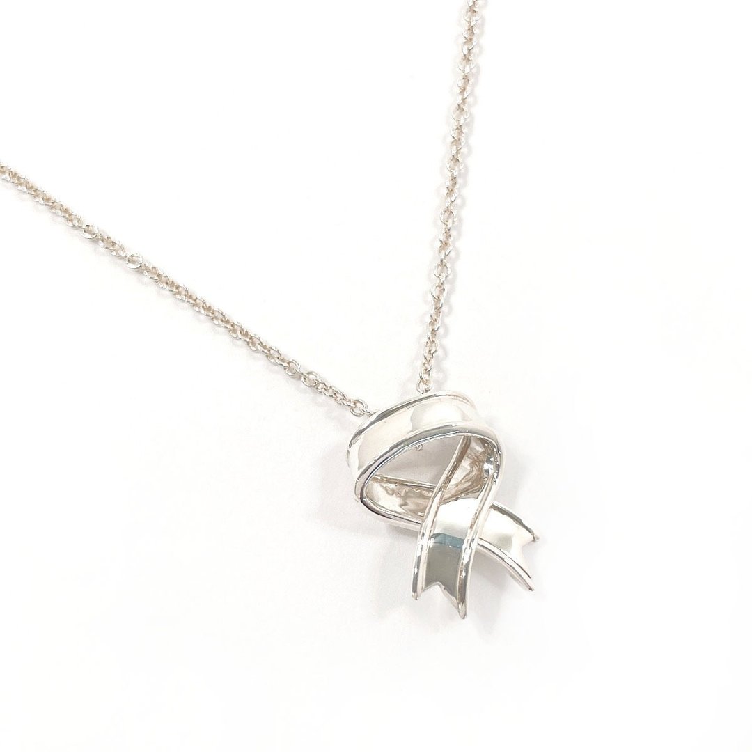 【日本直送 中古美品】蒂芙尼 TIFFANY&Co. 项链 蝴蝶结 银 925 古董饰品 经抛光处理 - 项链 - 纯银 银色