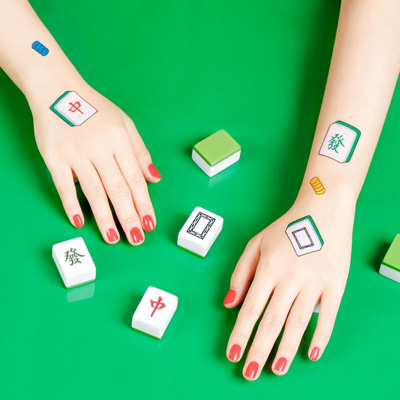 刺青纹身贴纸 / 麻将高手 Surprise Tattoos - 纹身贴 - 纸 多色