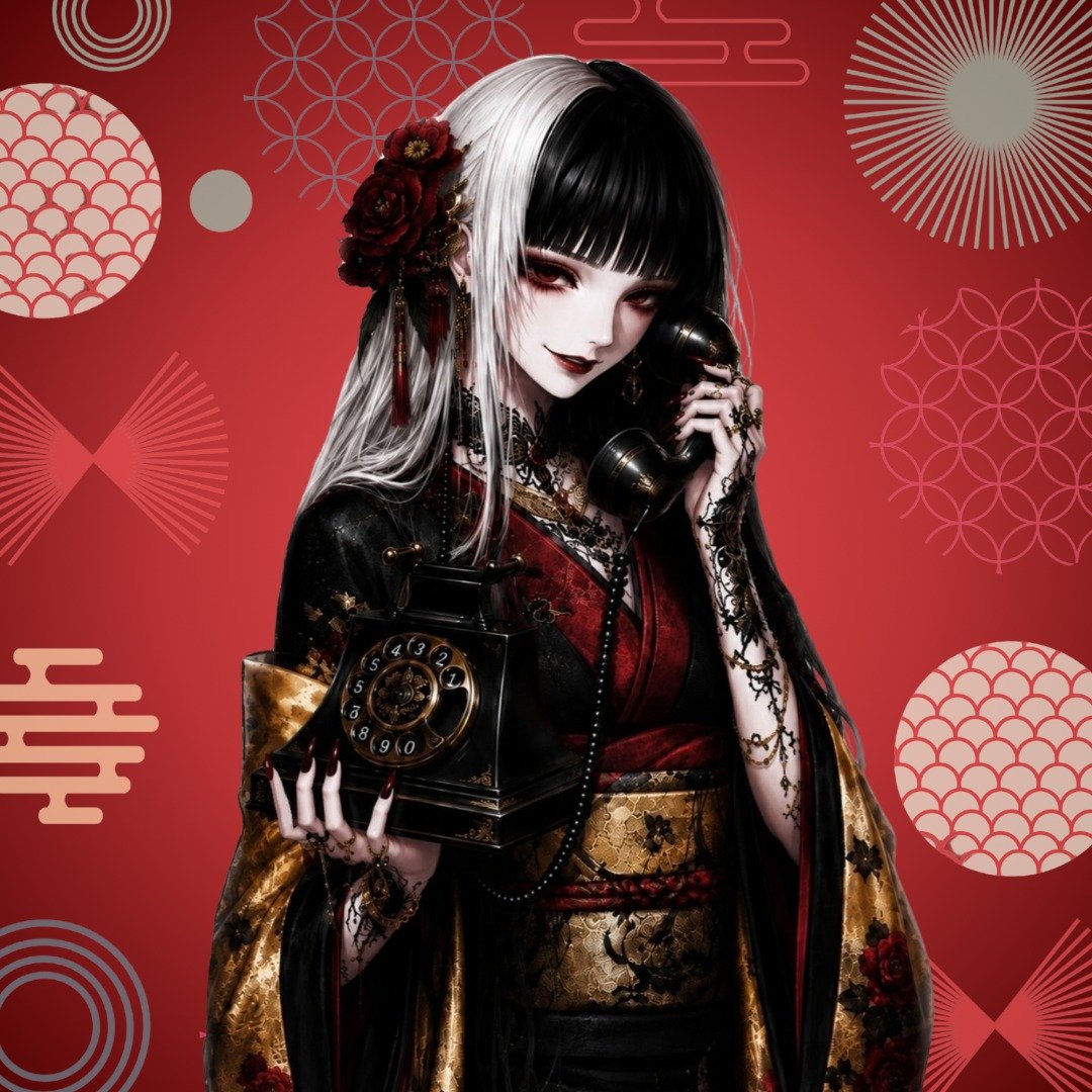 NaChi 原创贴纸【川姫】 - 贴纸 - 纸 黑色