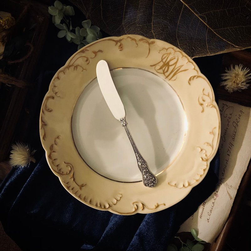 1878年Tiffany & Co Olympian系列希腊神话图腾订制款纯银奶油刀 - 餐刀/叉/匙组合 - 纯银 银色