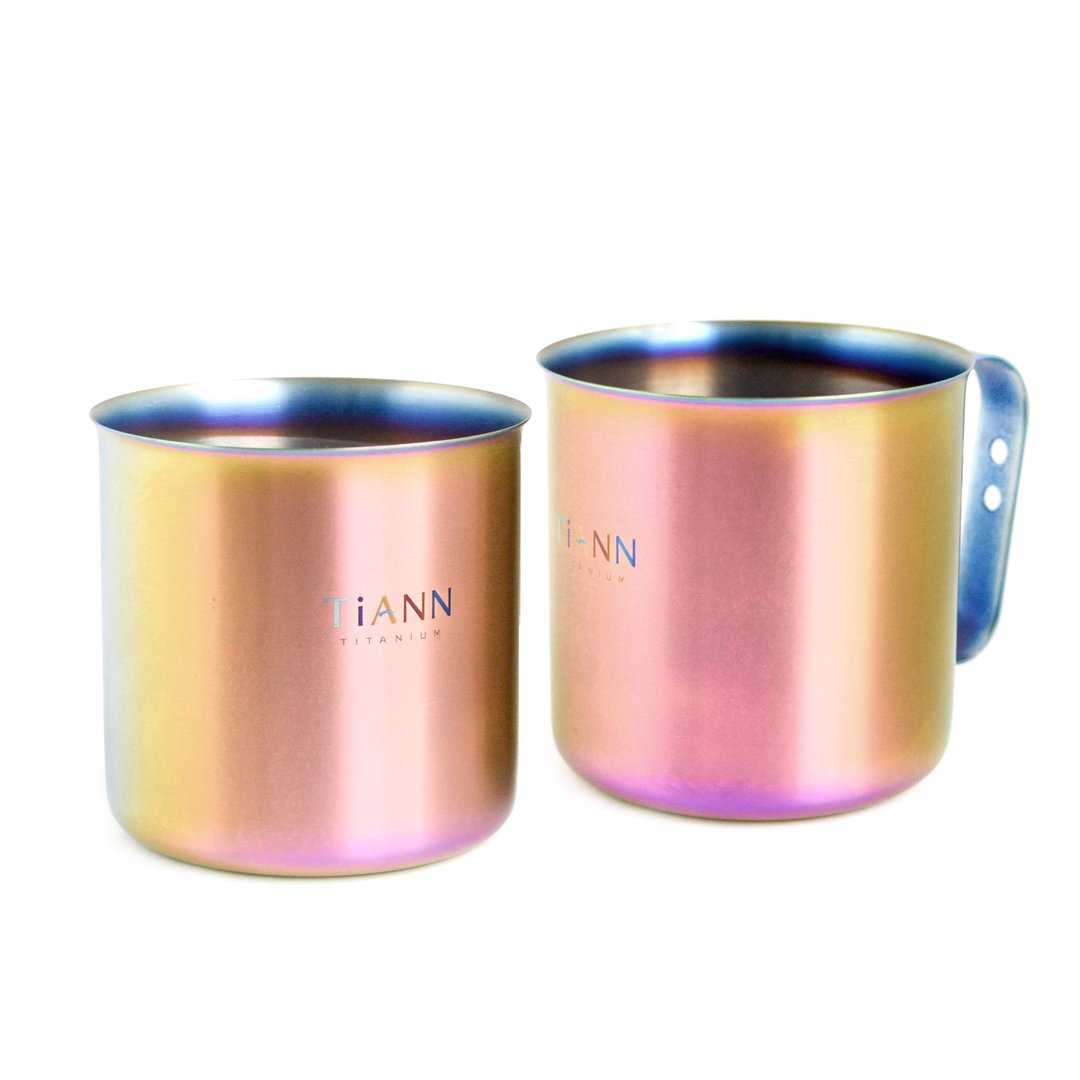 极光纯钛轻巧杯 350ml 二入组 抗菌好洗 - 咖啡杯/马克杯 - 其他金属 多色