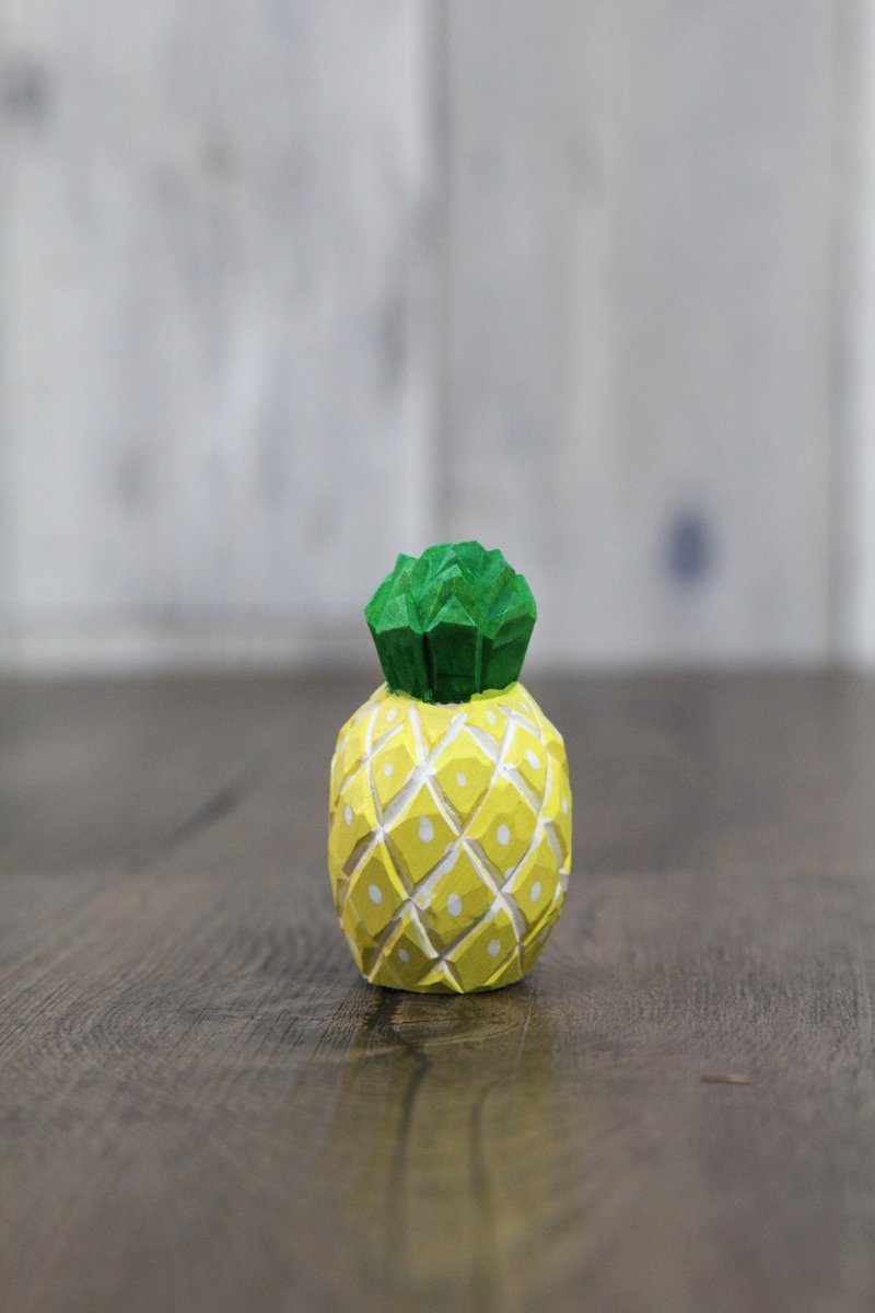 英国RJB复古手工木头雕刻削铅笔机/削笔器(凤梨款) - 削笔器 - 木头 黄色