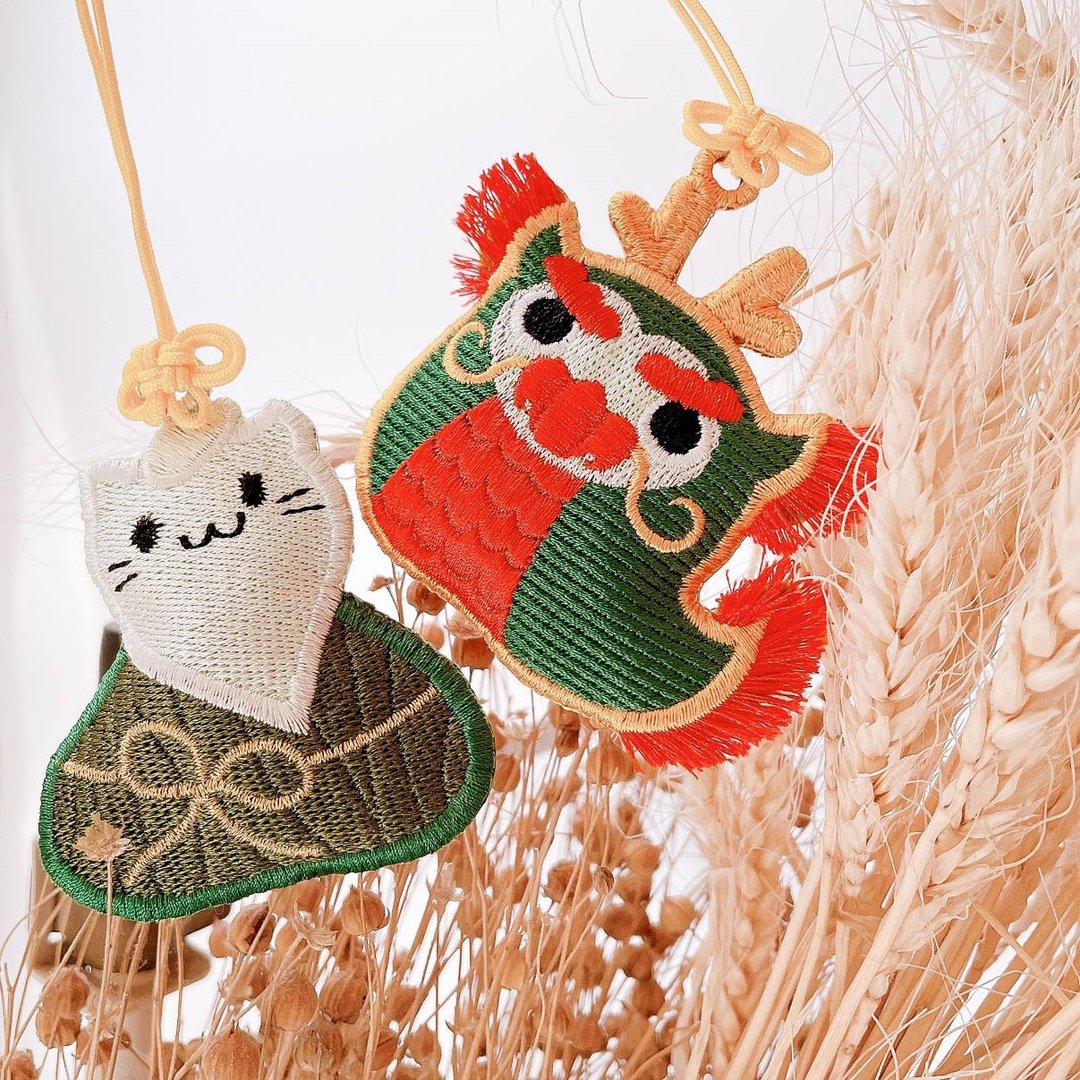 【DIY 材料包】除秽平安香包 | 龙年祈福御守 | 成品 | 定制 - 编织/刺绣/羊毛毡/裁缝 - 其他材质 红色