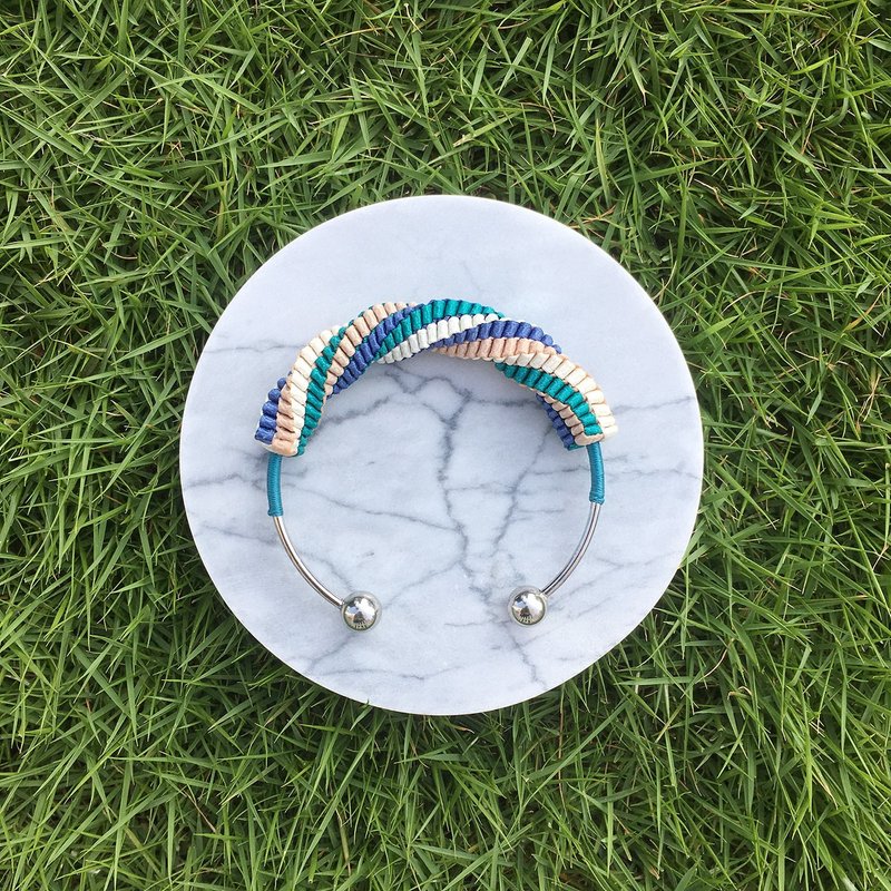 【可自订配色】编织 / 不锈钢 / 银色 / 手镯 - 手链/手环 - 其他金属 多色