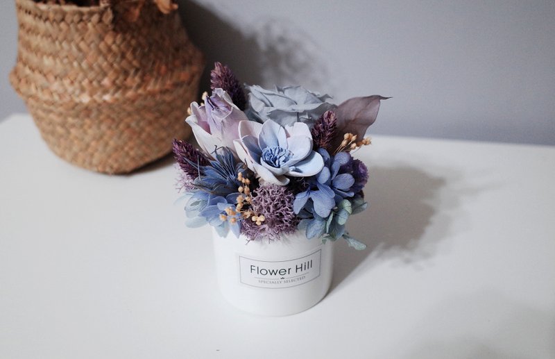 璀璨梦想_蓝  情人节/桌花/盆花/干燥花/永生花/扩香花/开幕 - 干燥花/捧花 - 植物．花 