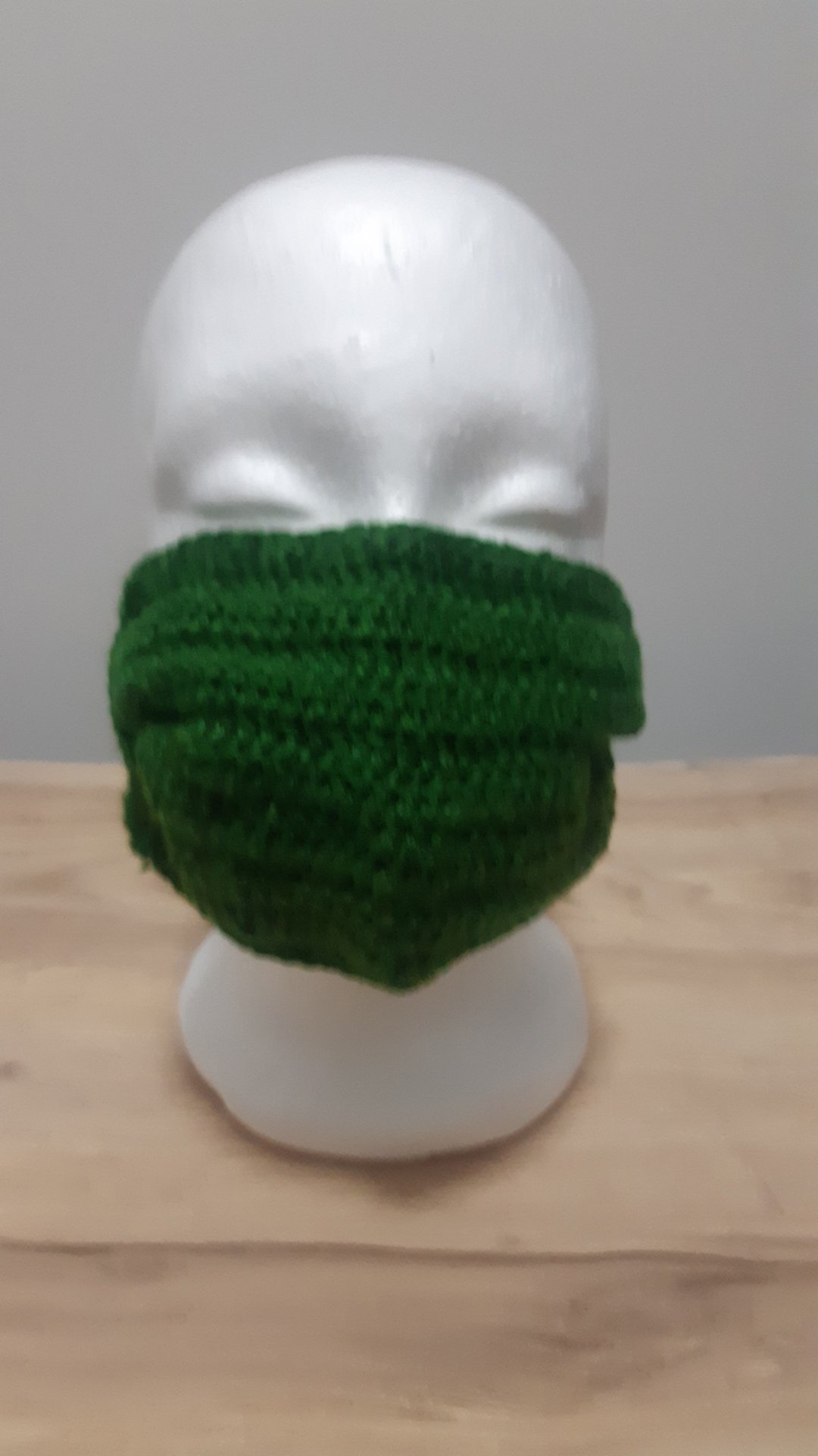 adult crochet cover face mask handmade green color - 口罩 - 其他材质 绿色