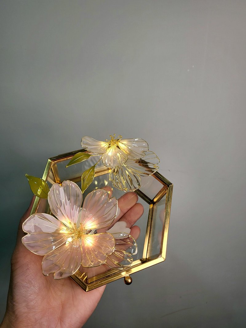 【沾浸艺术•玻璃饰盒】樱花。小夜灯。生日礼物 - 其他 - 树脂 粉红色
