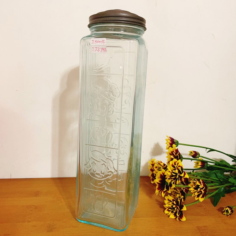 日本mister donut铝盖玻璃瓶 - 花瓶/陶器 - 玻璃 