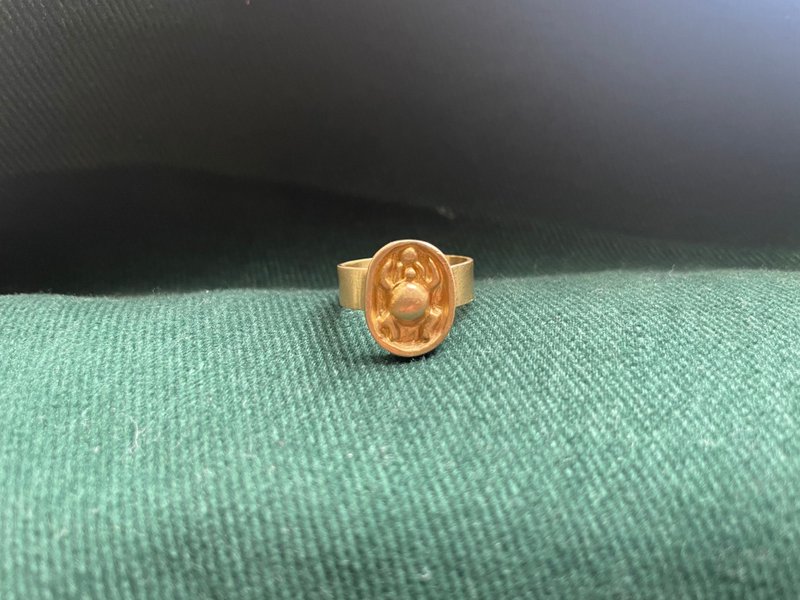 埃及系列 圣甲虫设计戒指 - 戒指 - 铜/黄铜 金色