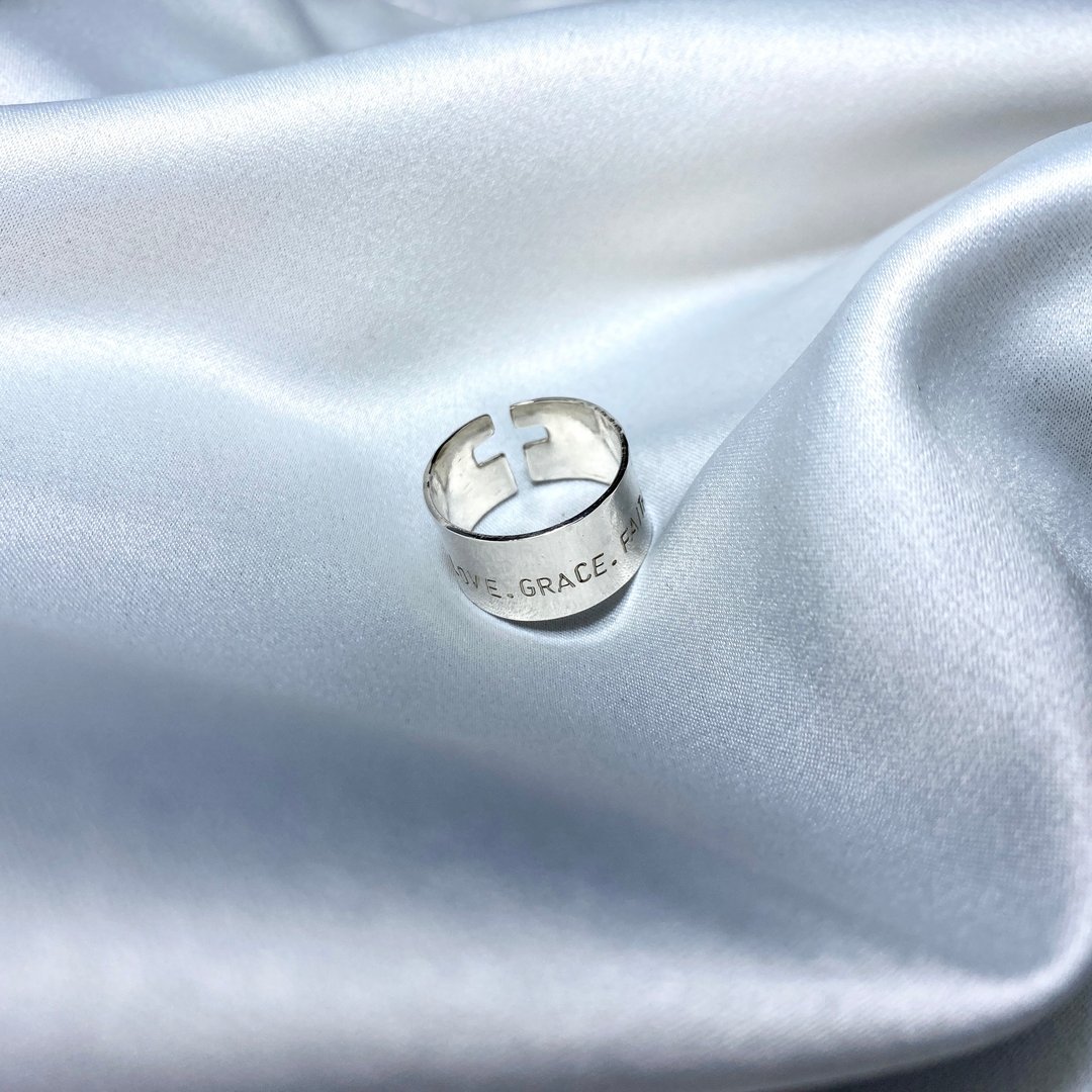 MIH 金工首饰 | 十字架 美丽盟约 纯银戒指 Cross silver ring - 戒指 - 纯银 银色