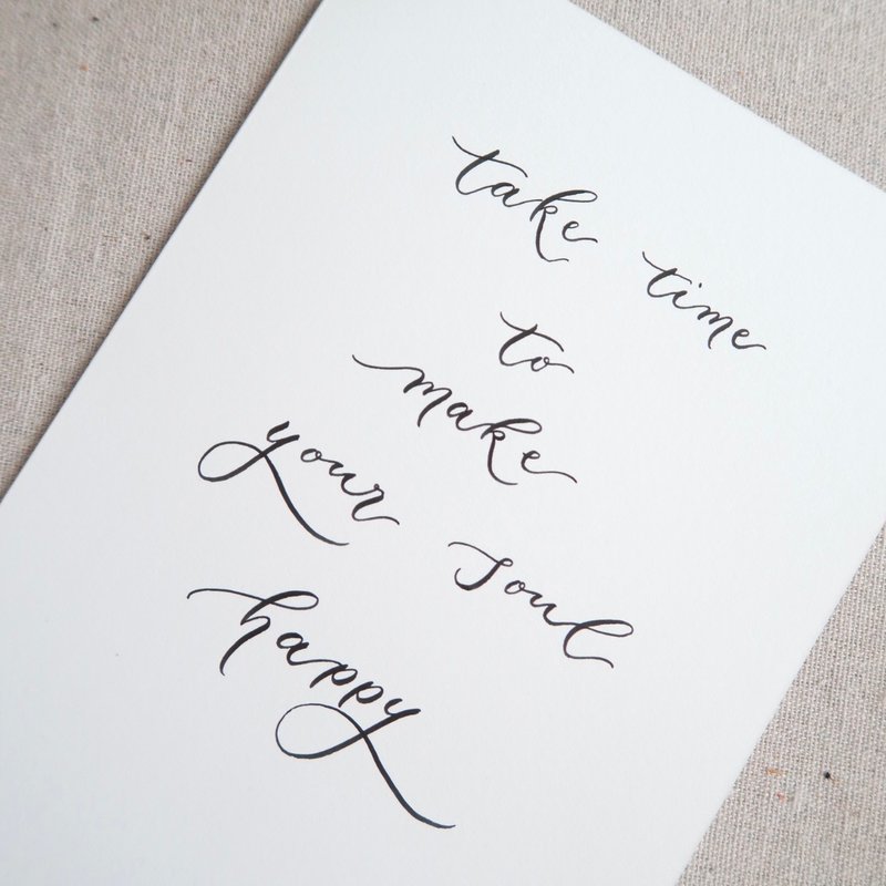 手写卡片 干燥花卡片 手写英文 西洋书法 生日卡片 圣诞卡片 交换 - 卡片/明信片 - 纸 