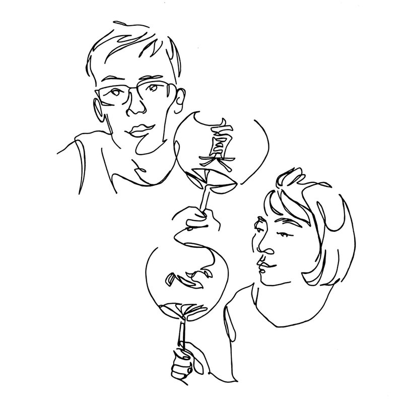 定制化礼物 电子档 时尚线条画 A4尺寸 可加大 - 订制画像 - 其他材质 白色