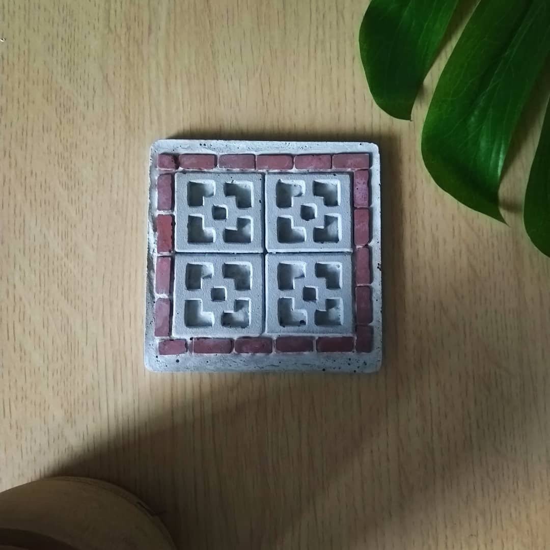 眷村颜水泥杯垫-方 - 杯垫 - 水泥 