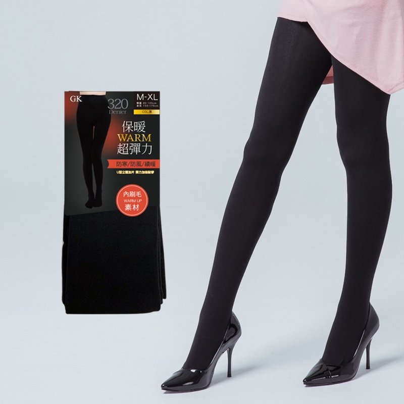 【ONEDER 旺达】320D刷毛裤袜 保暖裤袜 加绒加厚裤袜 内里刷毛 - 丝袜 - 其他材质 