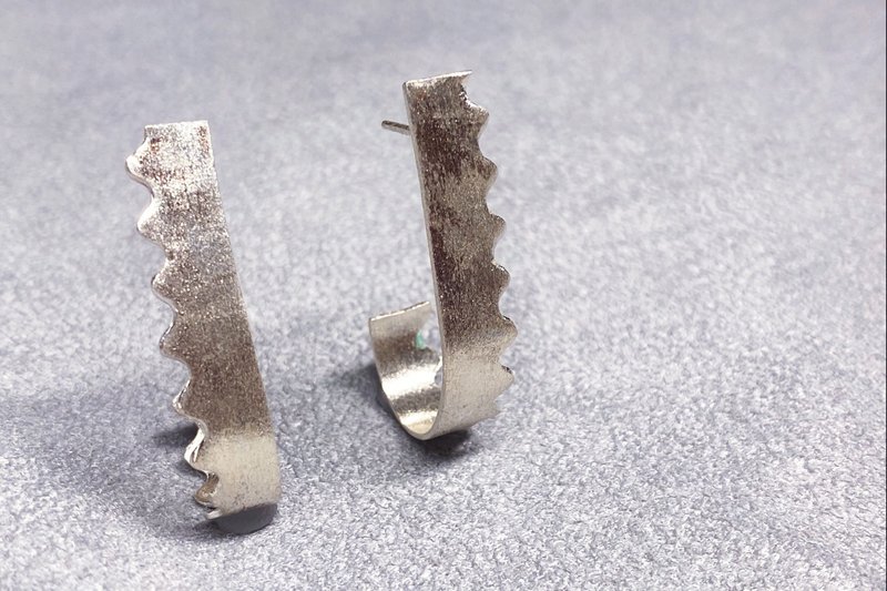 皇家-公主 PRINCESS - 耳环/耳夹 - 纯银 银色