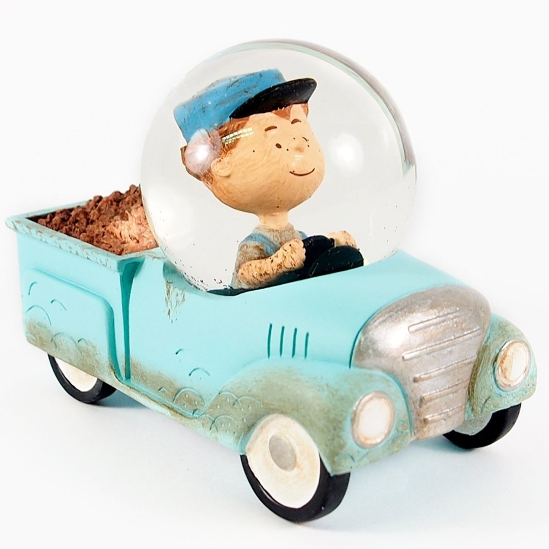 福利品 Snoopy手工雕塑/水球-乒乓车车【Hallmark 史努比】 - 摆饰 - 聚酯纤维 多色