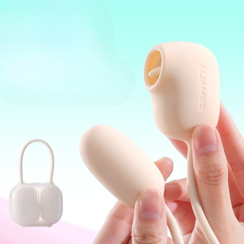 Zemalia 旅心【舌舔+震动】手机智能遥控 双头震蛋 - 情趣用品 - 硅胶 粉红色