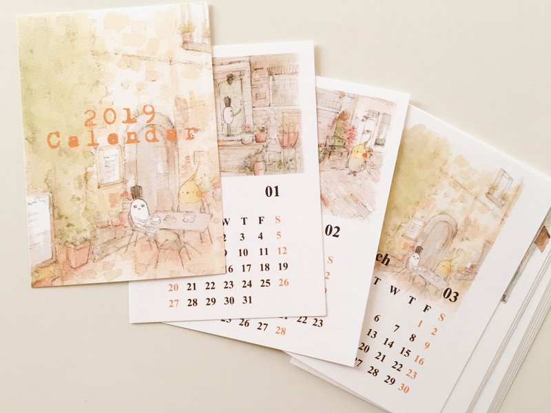 2019 乖宝宝与萝卜旅游月历卡 - 摆饰 - 纸 