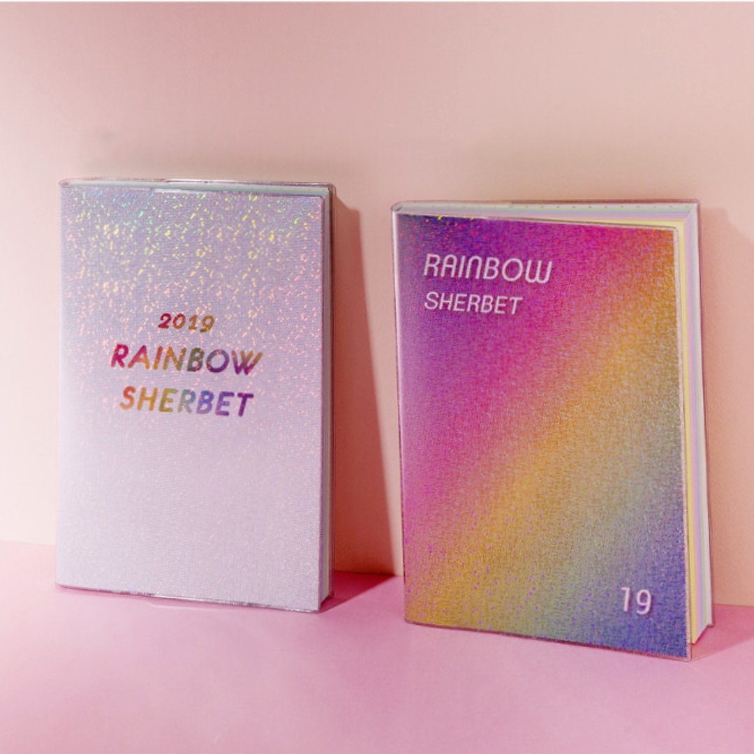 2019 RAINBOW SHERBET 彩虹月计划行事历 - 白底/彩虹 - 年历/台历 - 纸 多色