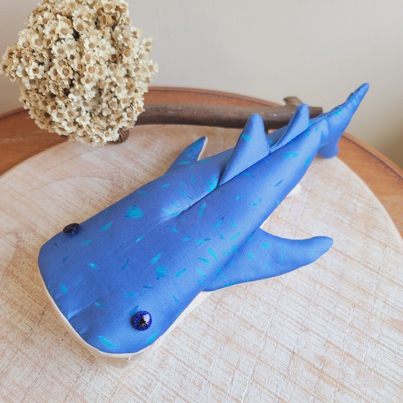 鲸鲨造型收纳包  海洋款 - 化妆包/杂物包 - 棉．麻 蓝色