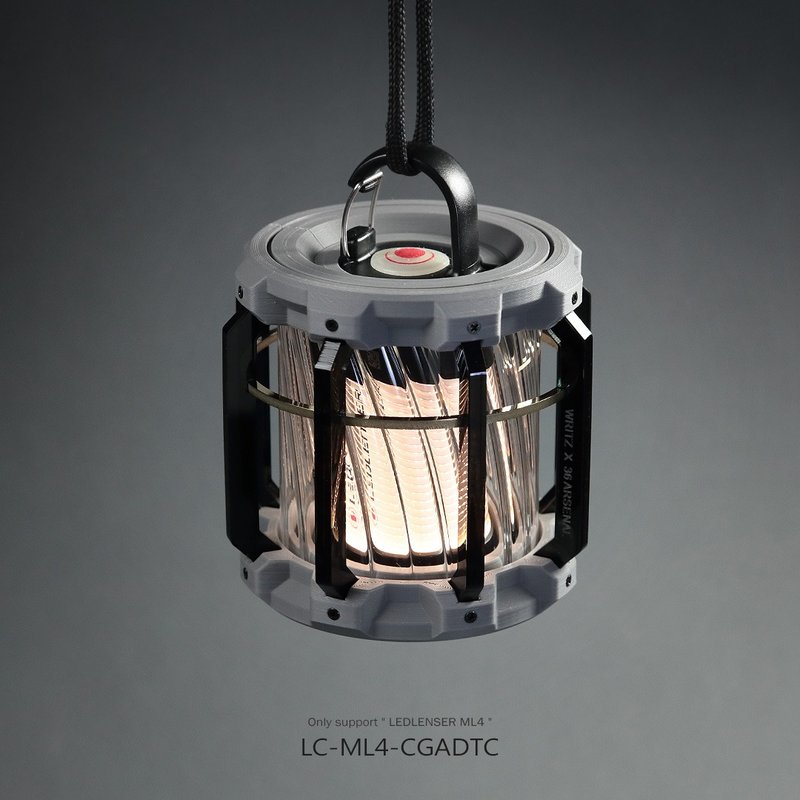 【WRITZ】Lunar Cage ML4 灯罩 (水泥灰) - 露营用品 - 玻璃 灰色