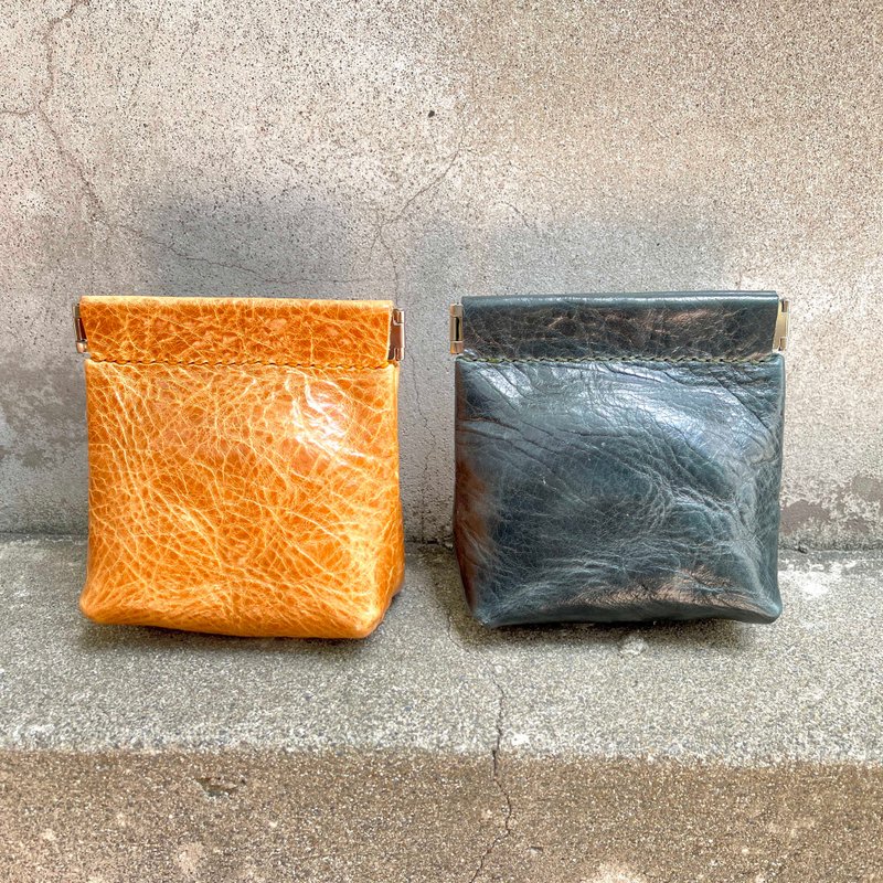 意大利变色植鞣牛皮弹弹口金零钱小物包- 随身包 生日礼物 - 零钱包 - 真皮 多色