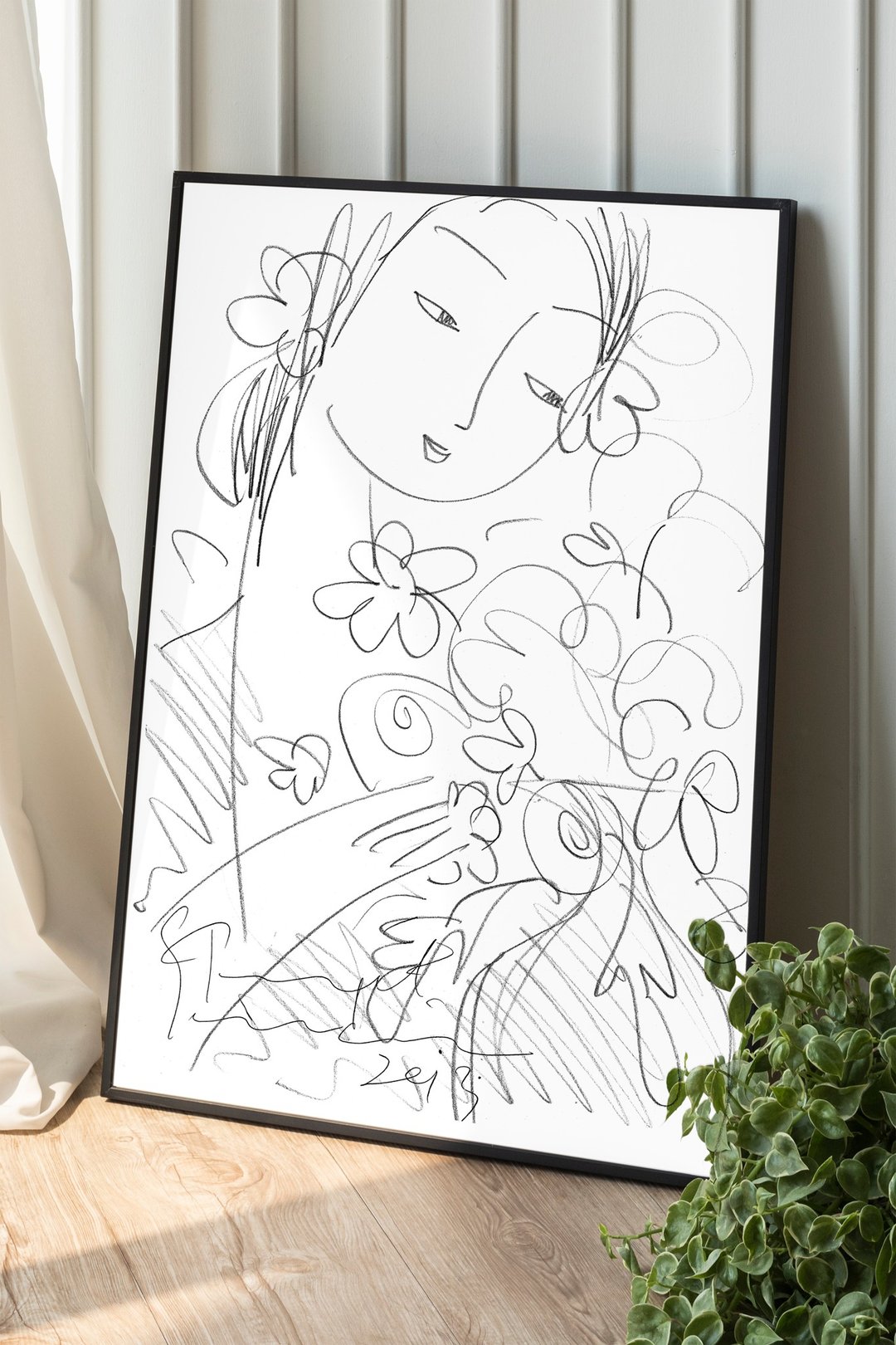 Art print 'Lanna Women' by Pairat Sawasdisara - 海报/装饰画/版画 - 纸 白色