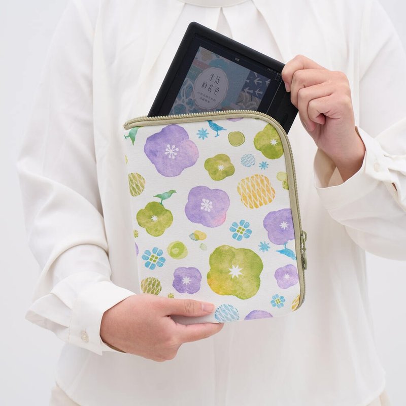 7~7.8寸电子书收纳包(阅读器保护套)/玻璃海棠17号/丁香紫 - 其他 - 棉．麻 紫色