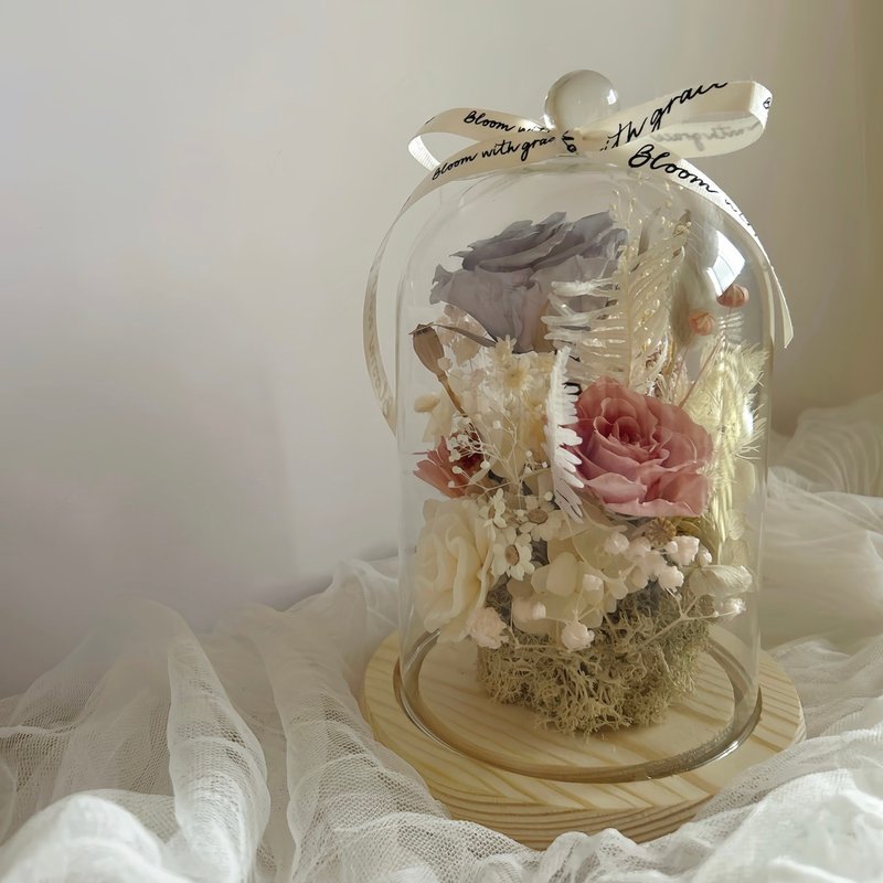 永生花玻璃盅 - 干燥花/捧花 - 植物．花 透明