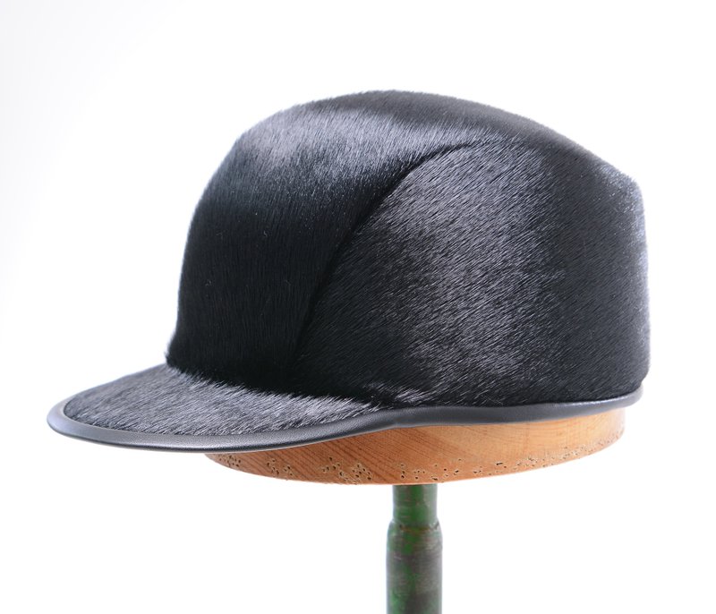 男士海豹毛帽 真毛帽 俄罗斯毛帽 冬季毛帽 选用海豹真毛 - 帽子 - 羊毛 黑色